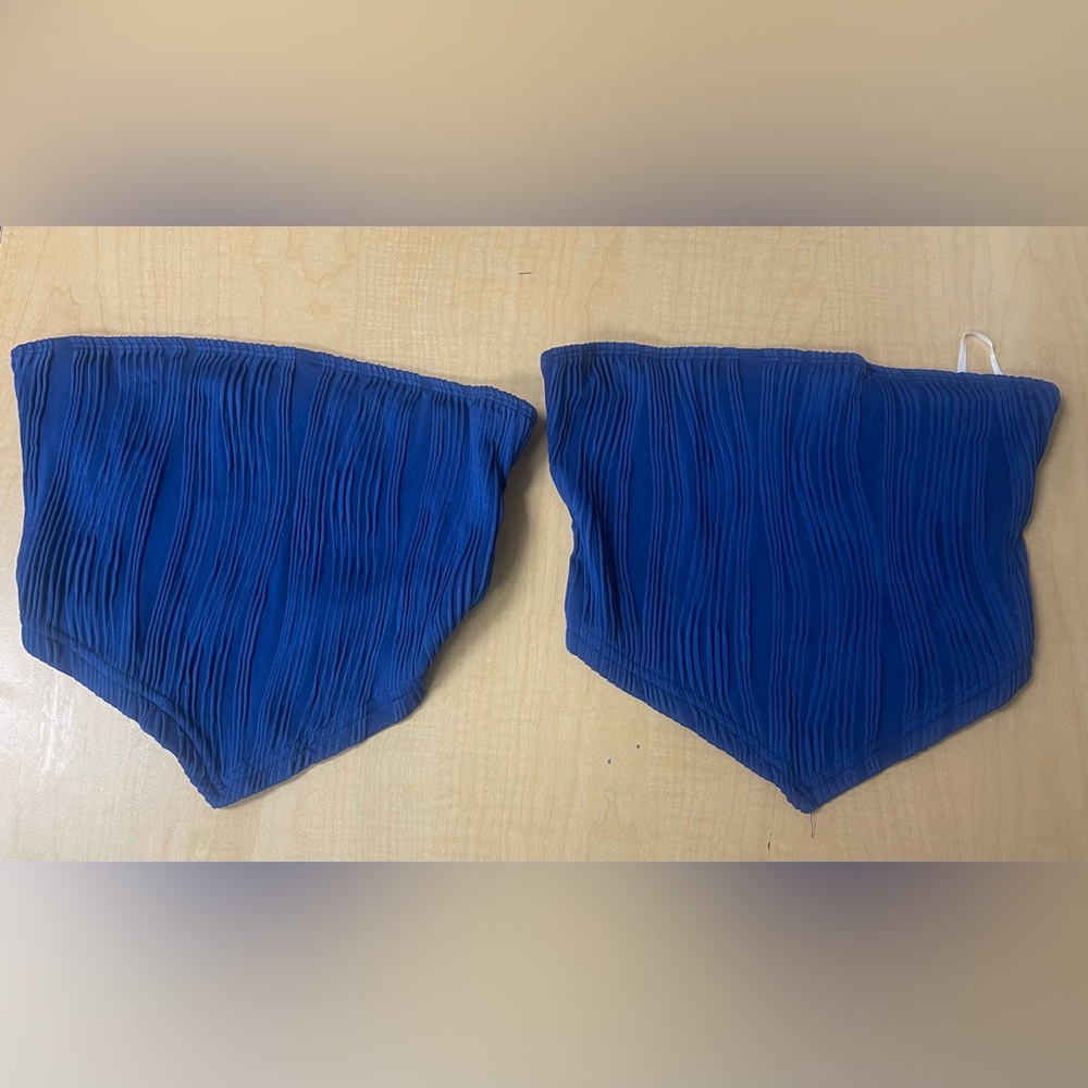 NWT women’s triangle tube tops royal blue SHEIN size XS US size 2 never worn